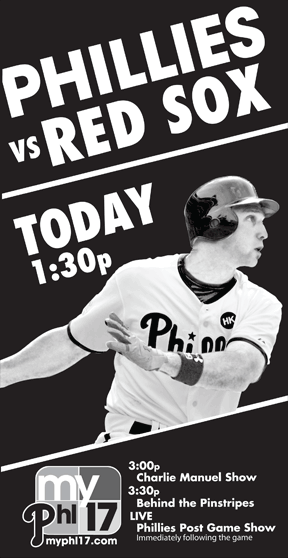 Phillies Newspaper Ad: Phillies Vs. Red Sox